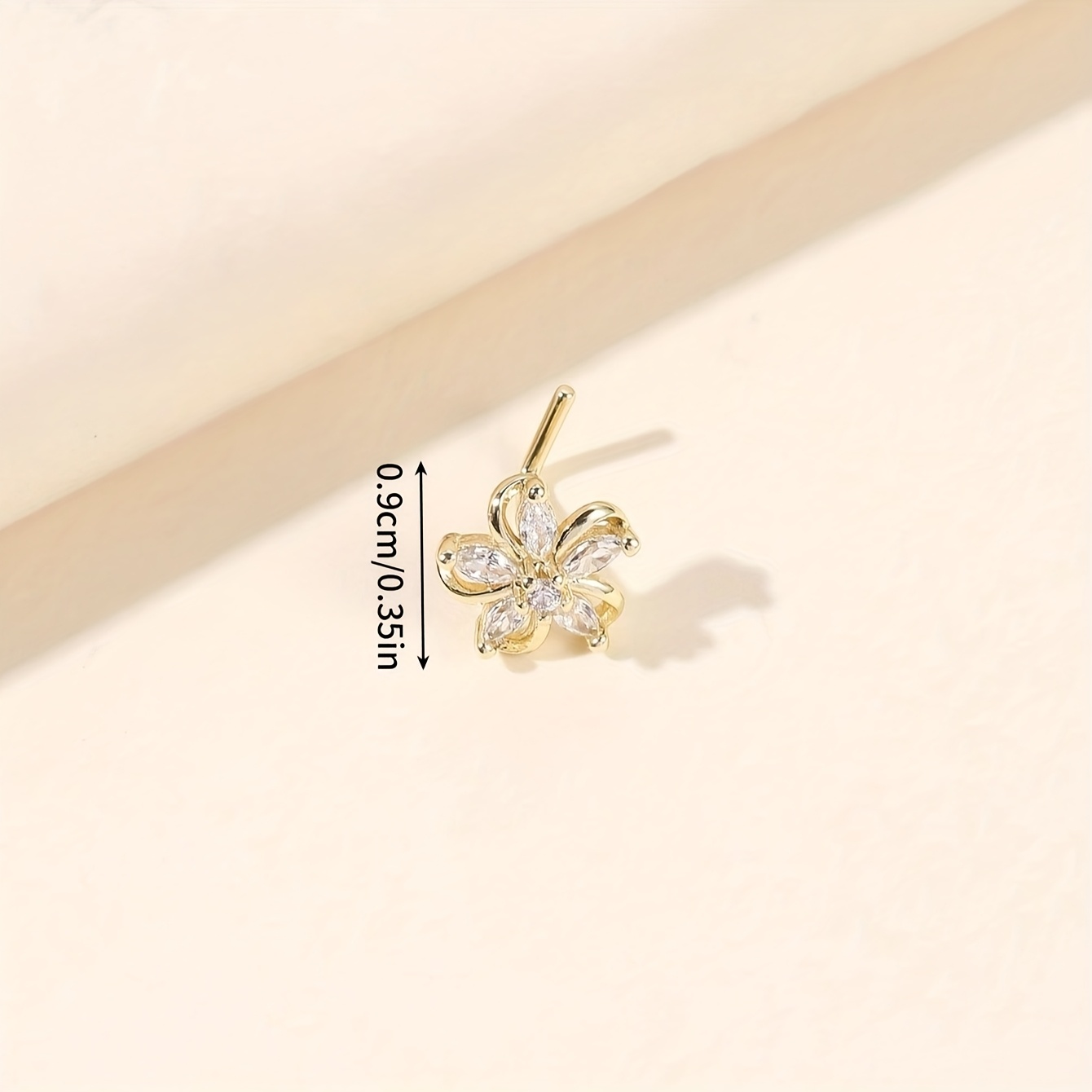 Golden Flower Nose Stud for Daily Wear